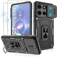 thumbnail image 1 of HCTian for Moto G Stylus 5G 2025 Case with Slide Camera Cover | 2-Pack HD Screen Protectors | 360° Rotating Metal Kickstand | MIL-Grade Shockproof Protection (Military Standard), 1 of 8