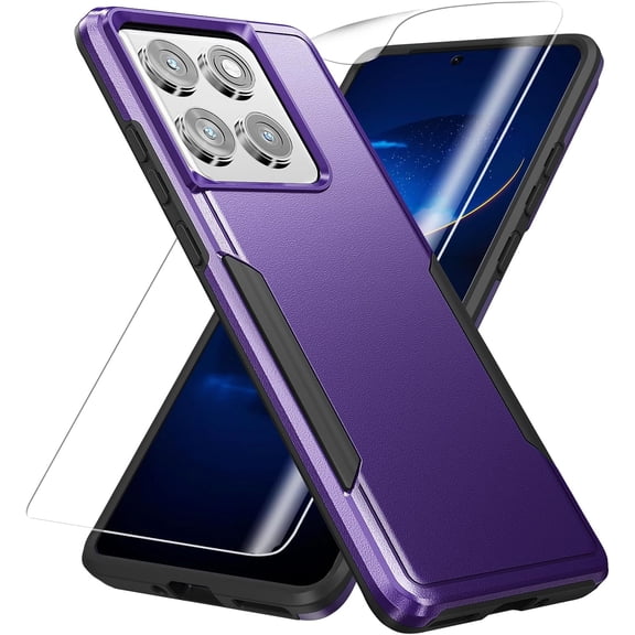 HCTian for Motorola Edge 2025 Case, with HD Screen Protector [Military Grade Drop Tested] Heavy-Duty Tough Rugged Shockproof Protective Case for Moto Edge 2025