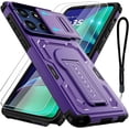 thumbnail image 1 of HCTian for Motorola Moto G Stylus 5G 2025 Case with 2 Pack Screen Protector, Upgrade Slide Camera Cover & Kickstand, Lanyard Strap, Military Grade Shockproof Heavy Duty Robust Bumper Phone Case, 1 of 7