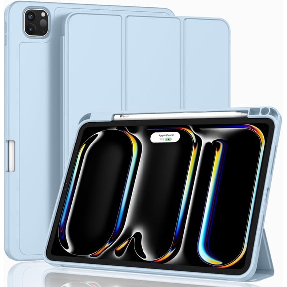 HCTian New iPad Pro 13 Inch Case M4 (2024 Model, 7th Generation) with Pencil Holder, Smart iPad Case [Support Pencil Pro and Pencil (USB-C)], Support Touch ID and Auto Wake/Sleep
