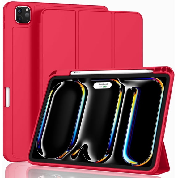 HCTian New iPad Pro 13 Inch Case M4 (2024 Model, 7th Generation) with Pencil Holder, Smart iPad Case [Support Pencil Pro and Pencil (USB-C)], Support Touch ID and Auto Wake/Sleep