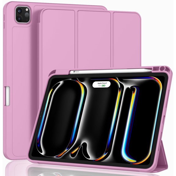 HCTian New iPad Pro 13 Inch Case M4 (2024 Model, 7th Generation) with Pencil Holder, Smart iPad Case [Support Pencil Pro and Pencil (USB-C)], Support Touch ID and Auto Wake/Sleep