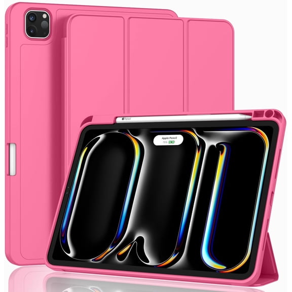 HCTian New iPad Pro 13 Inch Case M4 (2024 Model, 7th Generation) with Pencil Holder, Smart iPad Case [Support Pencil Pro and Pencil (USB-C)], Support Touch ID and Auto Wake/Sleep