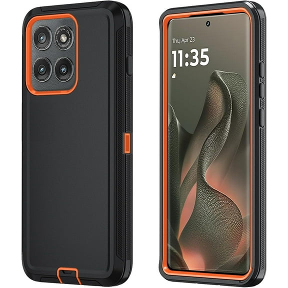 HCTian Phone Case for Motorola Moto Edge 5G 2025 Case, Heavy Duty Shockproof & Dropproof 3-Layer Cover Phone Case for Moto Edge 2025