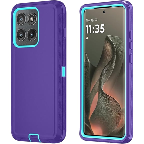 HCTian Phone Case for Motorola Moto Edge 5G 2025 Case, Heavy Duty Shockproof & Dropproof 3-Layer Cover Phone Case for Moto Edge 2025