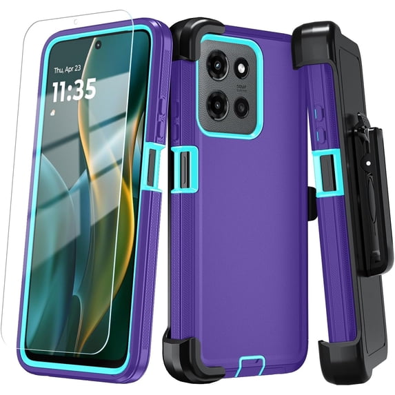 HCTian Phone Case for Motorola Moto G Power 5G 2025 Case with HD Screen Protector, Heavy Duty Shockproof & Cover Phone Case