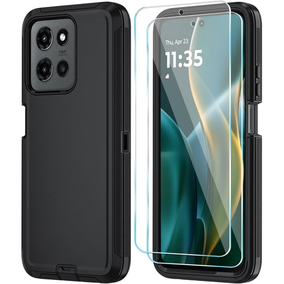 HCTian Phone Case for Motorola Moto G Power 5G 2025 Case with HD Screen Protector, Heavy Duty Shockproof & Cover Phone Case