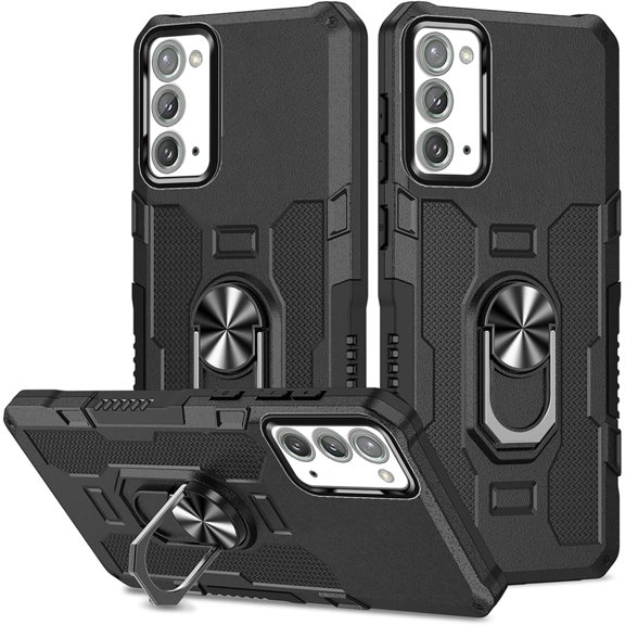 HCTian for Samsung Note 20 Galaxy Note 20 Case,Military Heavy Duty Phone Cover,Rotating Ring Stand,Camera Protection,Protective Phone Cover for Samsung Galaxy Note 20
