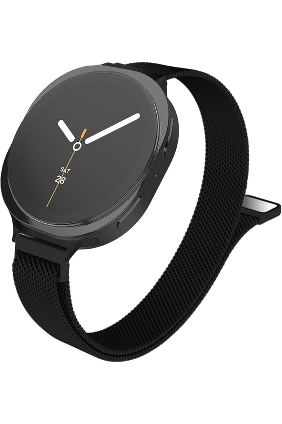 Slim Metal Band Compatible with Samsung Galaxy Watch 8 40mm 44mm/Galaxy Watch 8 Classic 46mm,Mesh Magnetic Stainless Steel Strap Milanese Loop Wristband Women Men