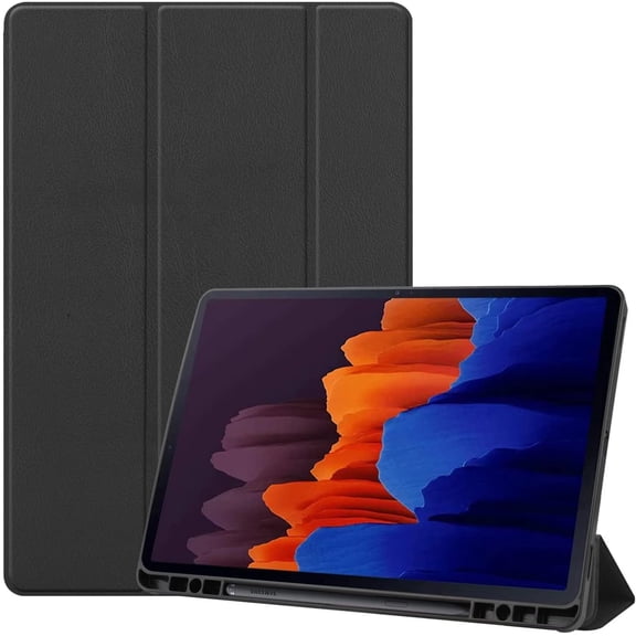 HCTian Tablet Cover for Samsung Galaxy Tab S7 Plus 12.4 T970 T975 (2020 Release),Ultra Slim Folio Stand Lightweight Leather Case for Galaxy Tab S7+ 2020 SM-T970 SM-T975 12.4"