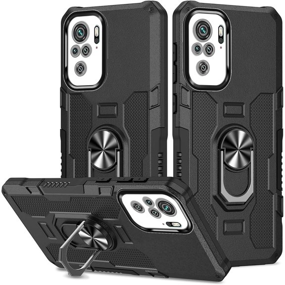 HCTian for Xiaomi Redmi Note 10 4G Note 10s Case,Magnetic Phone Case with 360° Rotating Kickstand,Shockproof, Anti-Fingerprint,Protective Phone Cover for Xiaomi Redmi Note 10 4G