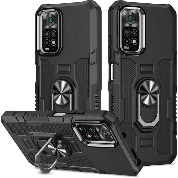 HCTian for Xiaomi Redmi Note 11 Note 11s Note 12s Case,Magnetic Phone Case with 360° Rotating Kickstand,Shockproof, Anti-Fingerprint,Protective Phone Cover for Xiaomi Redmi Note 11