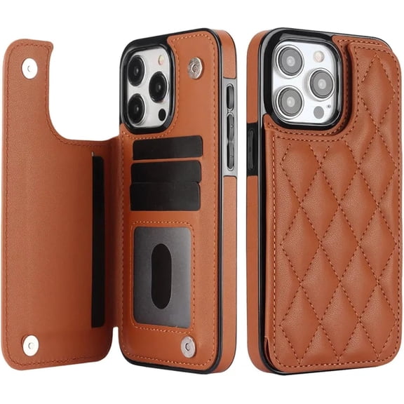HCTian for iPhone SE 2020(2022) Luxury Leather Wallet Card Phone Case Flip Stand Cover