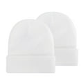 thumbnail image 1 of HCURIBAD 2 Pack Winter Beanie Hats for Men Women, Warm Cozy Knitted Cuffed Skull Cap, Soft Warm Hat for Men / Women Ski Watch Cap, Wholesale, Woolen Hat One Size, 1 of 6
