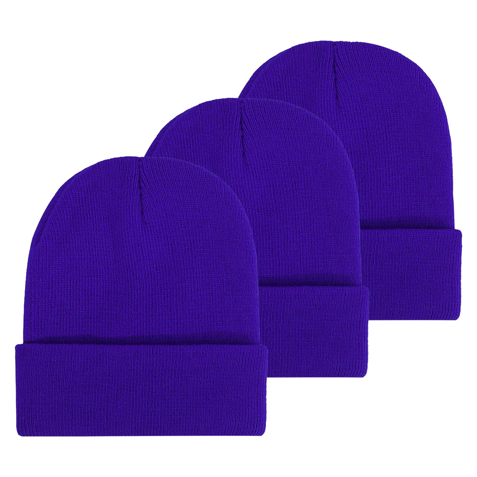 HCURIBAD 3 Pack Winter Beanie Hats for Men Women, Warm Cozy 