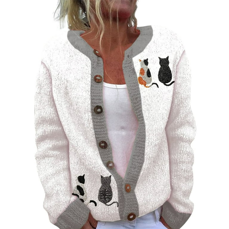 HCURIBAD Clearance! Cardigans for Women, Women's Single Plush Art
