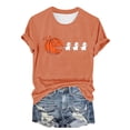 thumbnail image 1 of HCURIBAD Clearance! T Shirts for Women, Graphic Tees Women's Fashion Casual Halloween Pumpkin Print Round Neck Short Sleeve Top T Shirt, Funny T-shirts, Womens Casual Tops Orange XL, 1 of 4