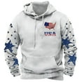 thumbnail image 1 of HCURIBAD Fleece Jacket Men, Men's Fall Flag Print Long Sleeve Hooded Sweatshirt American Flag Shirt Hoodies for Men Graphic Hoodie, 1x Menswear F 3XL, 1 of 3