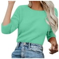 thumbnail image 1 of HCURIBAD Soft Sweaters for Women Fuzzy Sweater for Women Cowl Neck Long Sleeve Sweaters Women's Fashionable Loose Fuzzy Jumper Sweater Pullovers, Mohair Sweater for Women Green 5XL, 1 of 6