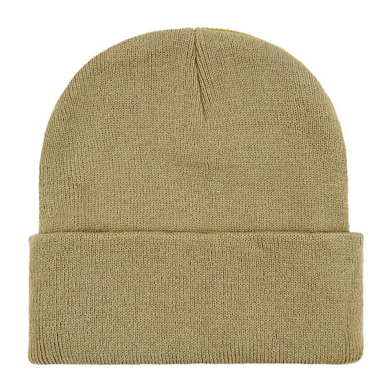 HCURIBAD Unisex Beanie Men Women - Unisex Cuffed Plain Skull Knit Hat Cap, Knitted Cuffed Soft Warm Hat for Men / Women Ski Watch Cap, 1PC Knitted Hat E One Size