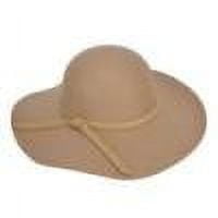 HCURIBAD Women's 100% Wool Foldable Wide Brim Retro Fedora Floppy Felt Bowler Hat Women's Clothing 1PC Khaki One Size