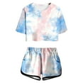 thumbnail image 1 of HCWSTORE Kids Summer Sport Short Sleeve Tops T-Shirt and Shorts Clothing Sets Tracksuit Cute Round Neck Pocket Casual Outfit for Teens and Juniors Lightweight Comfortable 4-4T, 1 of 5
