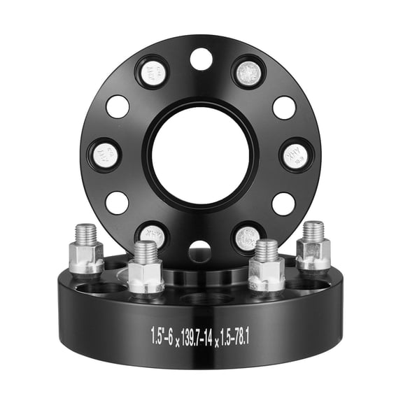 HCY 1.5" 6"x5" Wheel Spacers Wheel Adapters 6 Lug Forged Spacer 4 PCS Black