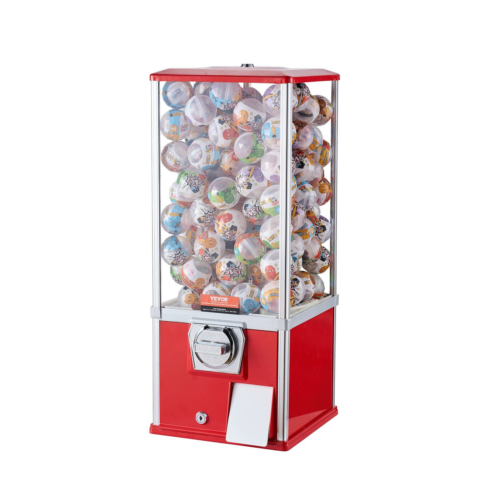 HCY 25"H Gumball Machine Vending Coin Bank Vintage Gumballs Dispenser PS Red
