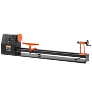 HCY Benchtop Wood Lathe, 14 in x 40 in, 0.5 HP 370W Power Wood Turning Lathe Machine, 4 Speed Adjustable 885/1245/1715/2425 RPM with Chisels Faceplate Plastic Handle Hex Wrench, for Woodworking