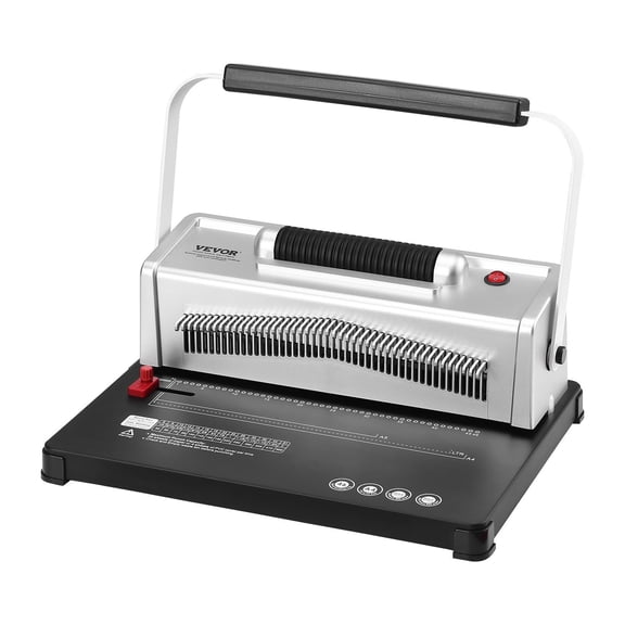 HCY Coil Spiral Binding Machine, Manual Book Maker with Electric Binding, 46-Holes Binding 500 Sheets Punch Binder, with 100pcs 5/16'' Coil Binding Spines, for Letter Size, A4, A5