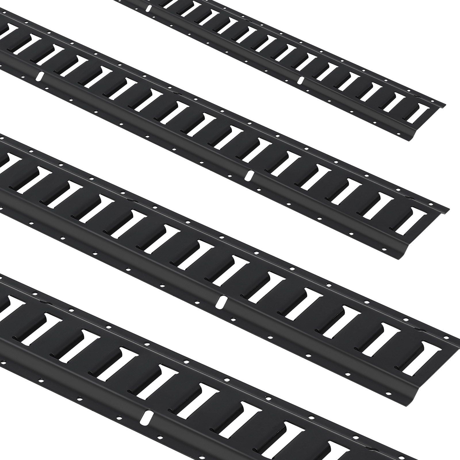 Car Garage Rails HCY E Track Tie Down Rail Kit, 5' Steel Rails, 4 Pack, Secure Cargo ...