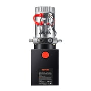HCY Hydraulic Pump, 4 Quart Hydraulic Power Unit, Single Acting Dump Trailer Pump, 0.91 GPM Flow Rate, 3200 PSI Max Relief Pressure, DC 12V Hydraulic Pump for Dump Trailer Car Lifting