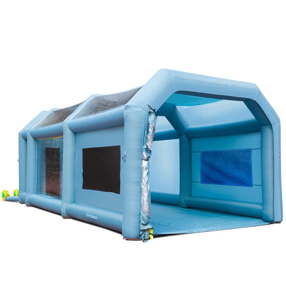HCY Inflatable Paint Booth, 23x13x8.5ft Inflatable Spray Booth, High Powerful 480W+750W Blowers Spray Booth Tent, Car Paint Tent Air Filter System for Car Parking Tent Workstation Motorcycle Garage