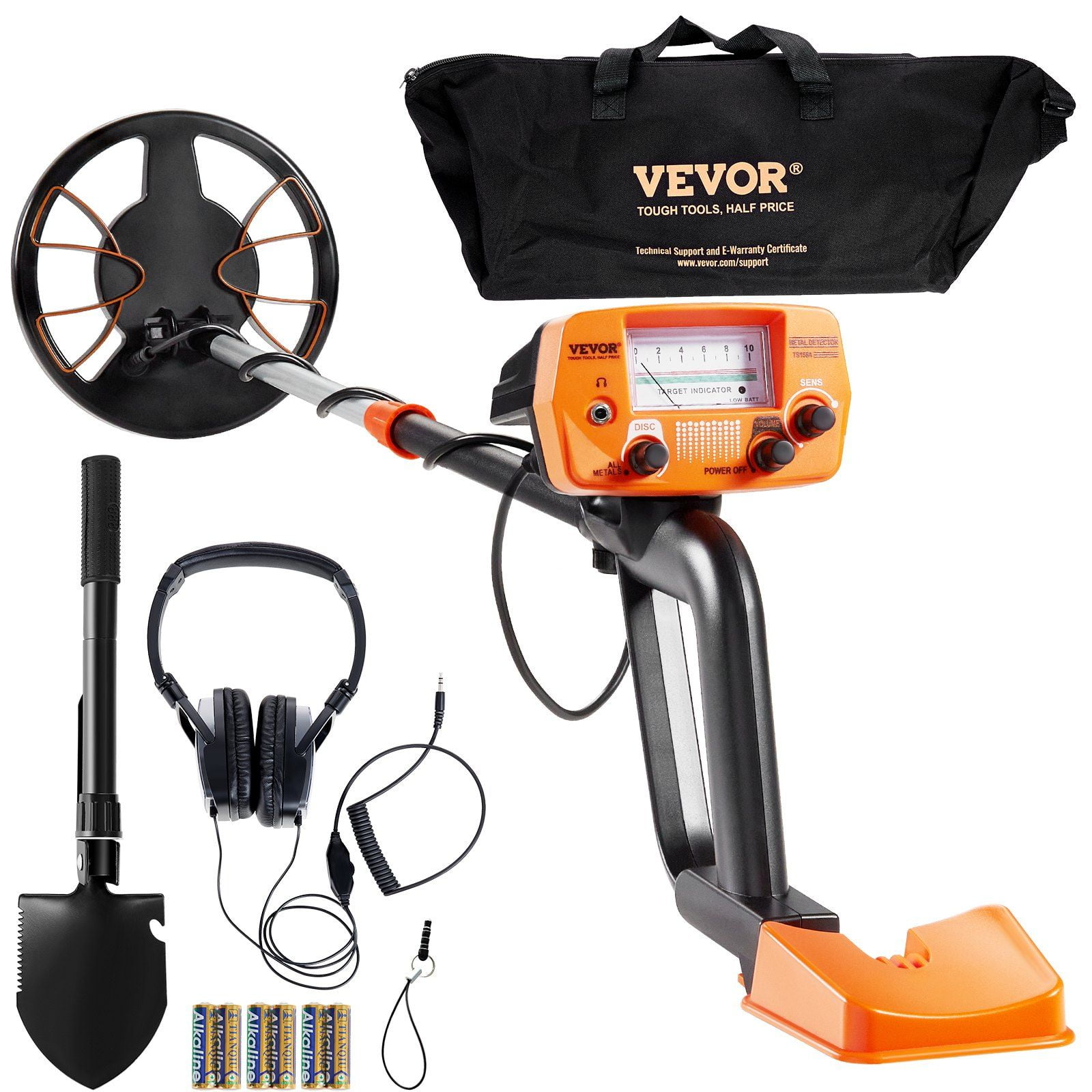 HCY Metal Detector for Adults & Kids, 8 Inch Waterproof Search Coil with High Accuracy Pointer Display, Adjustable 38''-49'' Gold Detector, Lightweight Aluminum Stem for Detecting Gold Treasure