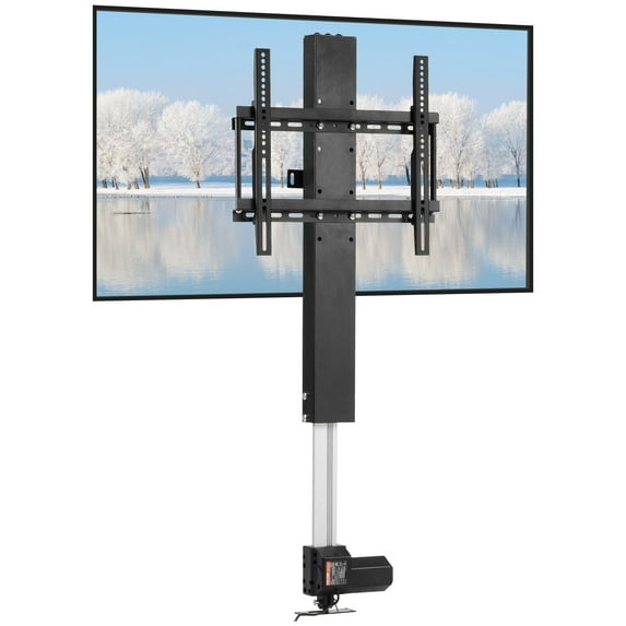 HCY Motorized TV Lift Stroke Length 28 Inches Motorized TV Mount Fit for Max.50 Inch TV Lift with Remote Control Height Adjustable 38-65 Inch,Load Capacity 132 Lbs