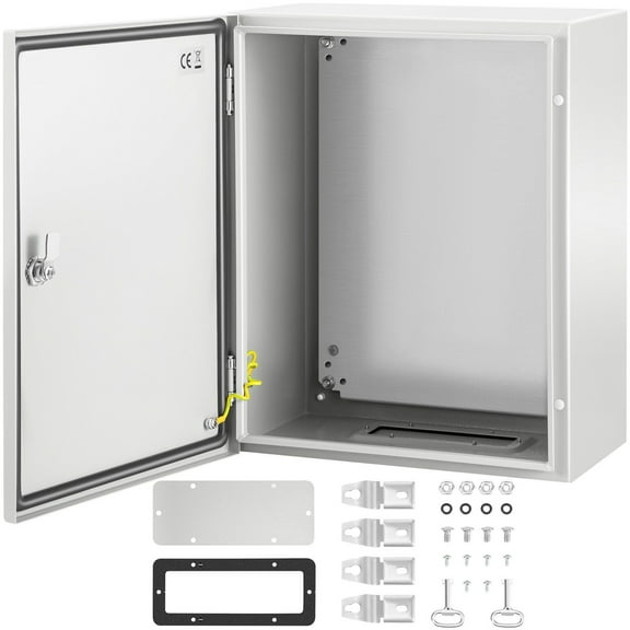 HCY NEMA Steel Enclosure, 20 x 16 x 10'' NEMA 4X Steel Electrical Box, IP66 Waterproof & Dustproof, Outdoor/Indoor Electrical Junction Box, with Mounting Plate