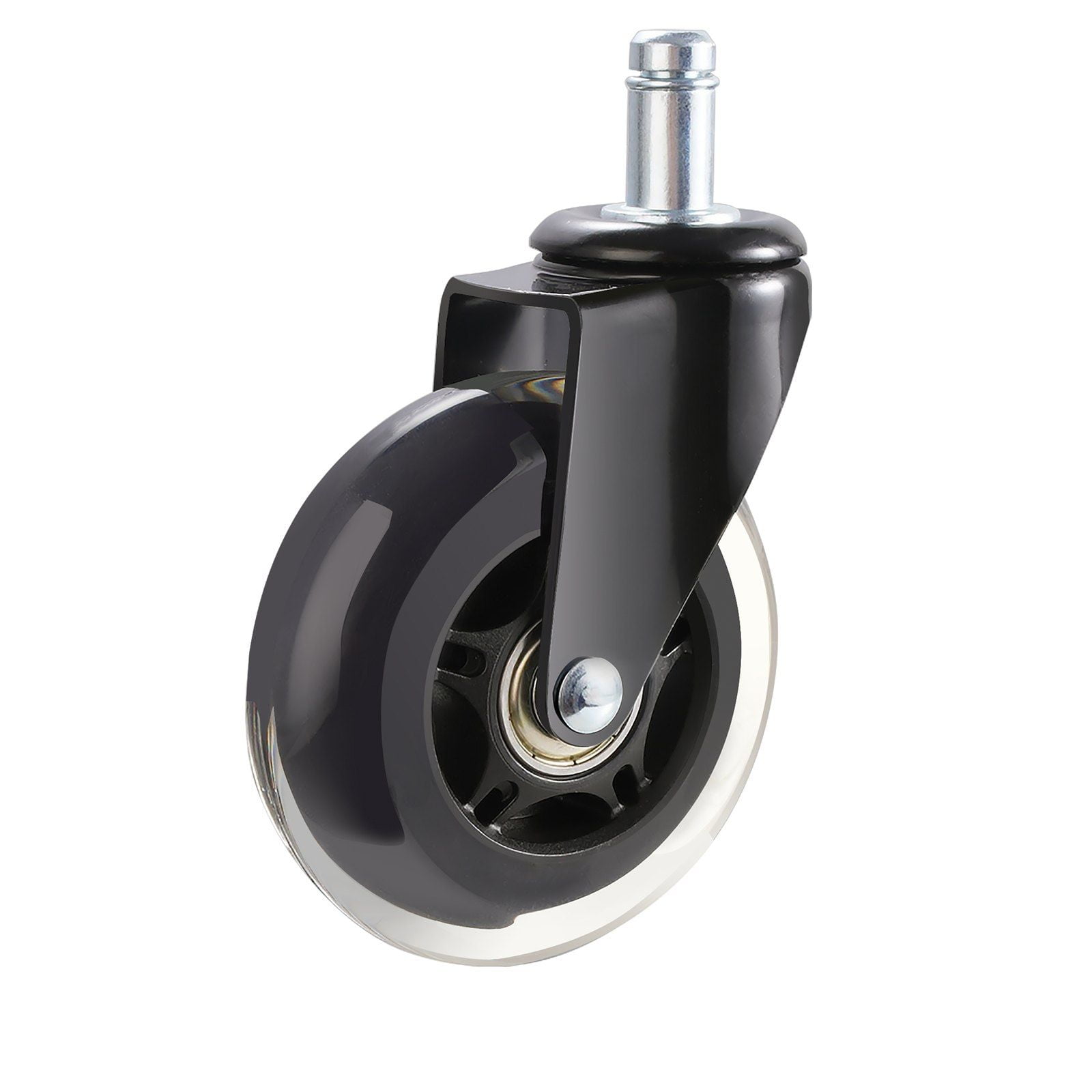 HCY Office Chair Wheels, Set of 5, 3 inch Caster Wheels Replacement for Hardwood Floors and Carpet, Heavy Duty Computer Gaming Desk Casters with 130 lbs Load Capacity, Universal Fit for Most Chairs