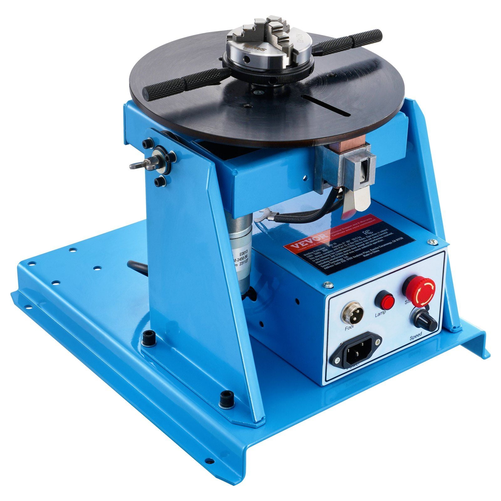 Rotary Welding Positioner 10kg – 0-90° Tilt, 2-16 RPM Variable Speed Turntable For Pipe & Flange Welding