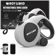 HCY&WLD Multifunctional Retractable Dog Leash with Dispenser & Poop Bags, 16 ft Durable Heavy Duty Dog Leash with Anti-Slip Handle for Dogs up to 110 lbs, 360° 