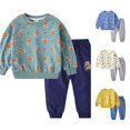 thumbnail image 1 of HCYSFG Boys Cartoon Graphic Outfit Sets 2 Piece Crewneck Long Sleeve Sweatshirt And Jogger Pants Clothing Sets Ribbed Cuffs Matching Sets, 1 of 5