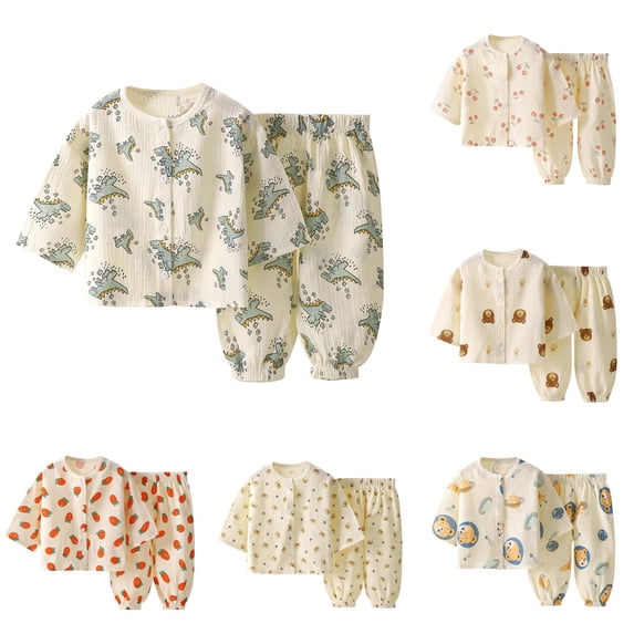 HCYSFG Boys Cartoon Print Outfit Sets 2 Piece Button Front Top And Jogger Pants Clothing Sets Round Neck Short Sleeve Matching Sets