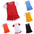 thumbnail image 1 of HCYSFG Boys Color Block Athletic Outfit Sets 2 Piece Sports Shirt And Athletic Shorts Short Sleeve Crewneck Activewear Sets Contrast Trim Sports Sets, 1 of 3