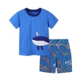 thumbnail image 1 of HCYSFG Boys Whale Graphic Outfit Sets 2 Piece Crewneck Short Sleeve Elastic Waist Clothing Sets T Shirt And Shorts Matching Sets, 1 of 8