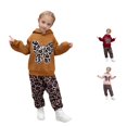 thumbnail image 1 of HCYSFG Cheetah Print Outfit Sets For Girls Leopard Print 2 Piece Tops Hooded Long Sleeve Butterfly Sweatshirt Jogger Pants Bottoms, 1 of 9