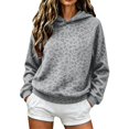 thumbnail image 1 of HCYSFG Cheetah Print Tops For Women Leopard Print Hoodies Drop Shoulder Long Sleeve Loose Fit Ribbed Cuffs Everyday Pullover Sweatshirts, 1 of 4