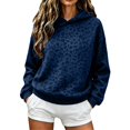 thumbnail image 1 of HCYSFG Cheetah Print Tops For Women Leopard Print Hoodies Drop Shoulder Long Sleeve Loose Fit Ribbed Cuffs Everyday Pullover Sweatshirts, 1 of 4