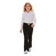 thumbnail image 1 of HCYSFG Girls Back To School Flare Pants Elastic Waist Slim Fit Full Length Split Hem School Uniform Leggings Classroom Bottoms, 1 of 5