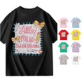 thumbnail image 1 of HCYSFG Girls Back To School T Shirts Little Miss Third Grade Letter Crewneck Short Sleeve Tees Pencil Bow Detail Classroom Outfit Tops, 1 of 7