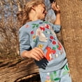 thumbnail image 1 of HCYSFG Girls Cartoon Rabbit Graphic Sweatshirt Long Sleeve Pants 2 Piece Set Fall Winter Everyday Casual Outfit Set, 1 of 5