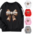 thumbnail image 1 of HCYSFG Girls Coquette Football Bow Graphic Sweatshirt Long Sleeve Crewneck Pullover Casual Loose Fit Fall Winter Relaxed Fit Comfy Top, 1 of 5